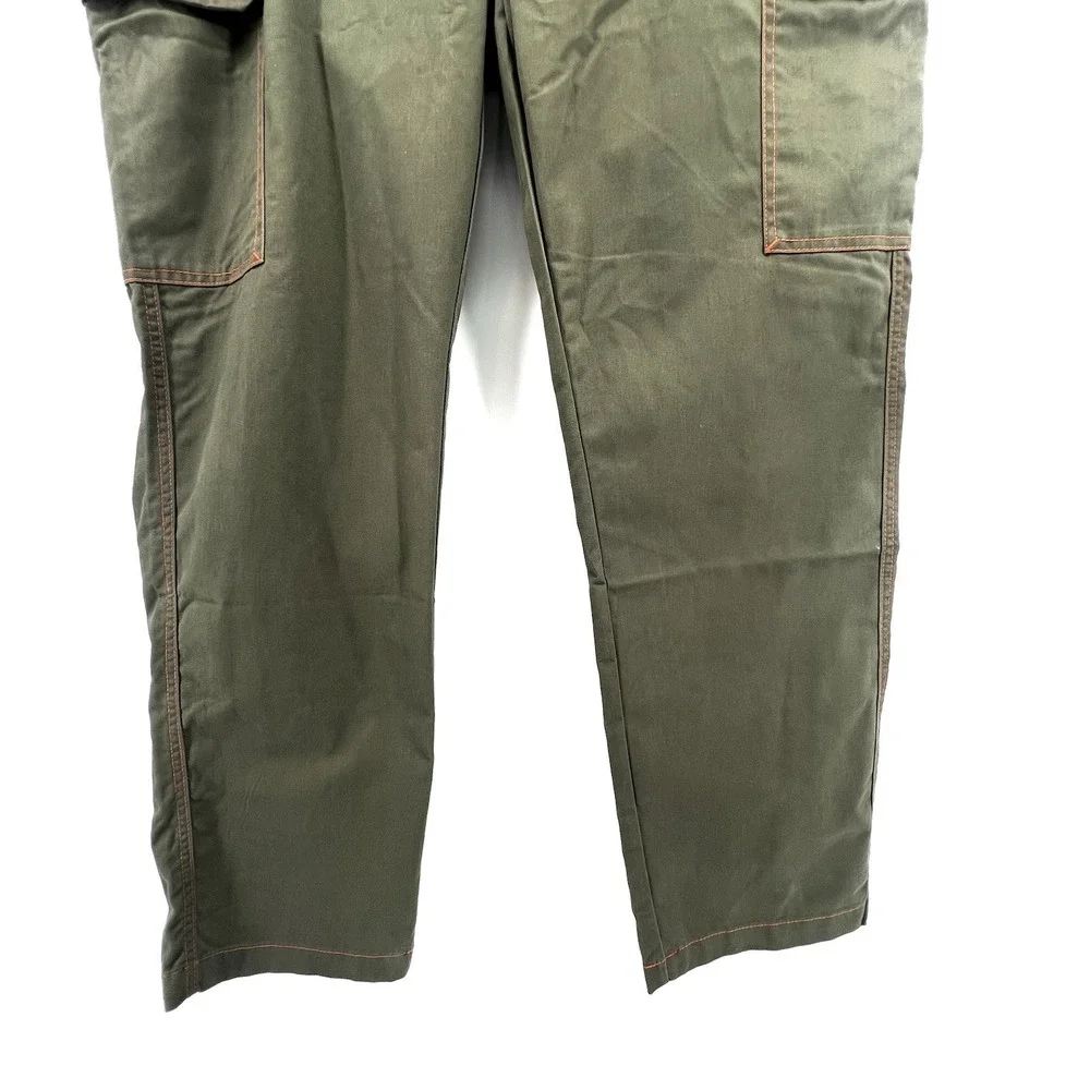 True‎ Religion Cargo Pants Men's 34 Green Kalamata Orange Stitching NWT $159 NEW